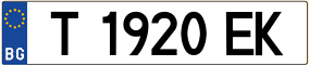 Trailer License Plate